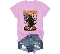 Halloween Will Never Die Shirt Novità Halloween Scheletro Tshirt Divertente Halloween Top, rosa, L