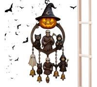 Halloween WindChimes - Decorazione fantasmi all'aperto, campana da portico, accento da cortile | Ornamento da appendere spettrale, decorazione sonora infestata per finestre del balcone e configuraci