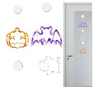 Halloween Window Lights, 3 Pieces Suction Cup Pumpkin Lights Set, Spooky Decoration for Home, Yard, Bedroom, School, Café, Porch, Patio, Classroom, and Indoor Outdoor Seasonal Decor
