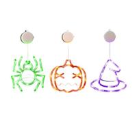 Halloween Window Lights, Pumpkin Suction Lamps, Spooky Festive Decor, Waterproof Battery Operated, Easy Stick Installation, Home Yard Bedroom School Cafe Porch Patio Classroom