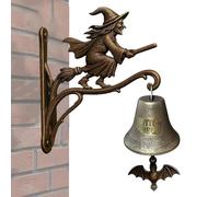 Halloween Witch Bell - 18cm, Witch Doořbell, Spooky Hangable Design | Jingling Sound Decorative Ornament, Outdoor Decoration, Garden Ornament For Front Doors, Porch, Courtyard, Shop, Hallway
