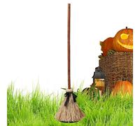 Halloween Witch Broom, animated Floating, Movement Automatic Swaying Movement, Prank Props, Quick Assembly Broom, Spooky Sound Effects, Halloween Decorations, for Home Porch Yard, 9,84 x 25,98 pollici