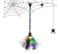 Halloween Witch Broom - Lightweight 45g LED Light, Witch Broom, Cosplay Halloween Party Decoration, Kids Boys Girls, Masquerade Indoor Garden Patio Yard | Holiday Decor Costume Props Fun