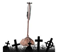 Halloween Witch Brooms - Haunted Dancing Broom | Spooky Floating Witch Broom Decor | Moving Props Halloween Decorations For Indoor Outdoor Fireplace Yard Bedroom Garden Patio Holiday Farmhouse
