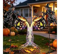 Halloween Witch Cauldron Garden Light,Halloween Decorations，2pcs