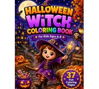 Halloween Witch Coloring Book for Kids Ages 4-8: Cute Halloween Witch Designs with Tracing & Counting Activities