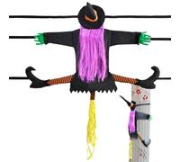 Halloween Witch Decor, 39.4Inch Crashing Witch Ornament, Funny Tree Wrap Prop with Festive Hat and Legs, Hilarious Holiday Decoration, for Door, Yard, Porch, Pillar, Garden, Festival, Outdoor Display
