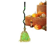Halloween Witch Decor, Dancing Broom Ornament, Horror Hanging Figure