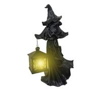 Halloween Witch Decor - Witches Figurine Tabletop Decor | Spooky Witch Halloween Statue With Light | Versatile Table Centerpieces For Fireplace Living Room Bedroom Patio Shelf Porch Garden