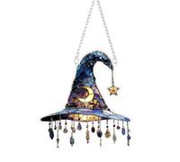 Halloween Witch Hat - 20x20cm Acrylic Hanging Ornament | Party Window Decor