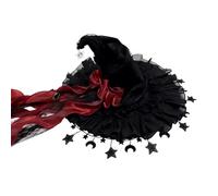 Halloween Witch Hat - Gothic Bow Fancy Dress Headwear For Role Play