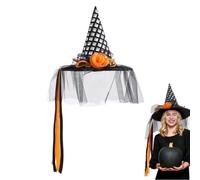 Halloween Witch Hat, Wide Brim Pointed Adult Cap with Sturdy Style, Party U