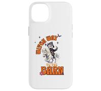 Halloween Witch Horse Funny Witch Way to the Barn Farm Custodia per iPhone 14 Plus