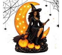 Halloween Witch Light | LED Light Up Spooky Plug-In Centerpiece | Witch Fi