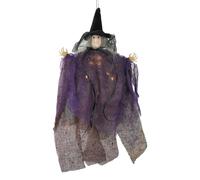 Halloween Witch Ornaments, Home Seasonal Decor, Glowing Halloweens Ornament, Light-Up Spooky Witch Pendant Decor, Creepy Haunted House Prop For Indoor Outdoor Wall Living Room
