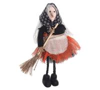 Halloween Witch Pendant - Decorative Tree Ornament | Apron Witch Sculpture with bromstick, Gothic Collectible Figurine, unque Doll Decoration for Living Room Shelf, Festival Party Setup, Creepy