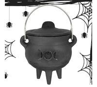 Halloween Witch Pot - Black Iron , Candy Bowl Prop | Halloween Decoration Accent Piece, Decorative Witch Incense Pot For Spells Ceremonies Events Haunted House Themed Party Ritual Use