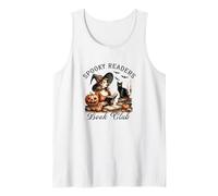 Halloween Witch Reading Spooky Readers Black Cat Book Club Canotta