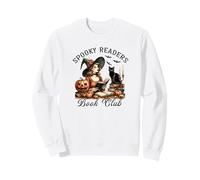 Halloween Witch Reading Spooky Readers Black Cat Book Club Felpa