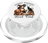 Halloween Witch Reading Spooky Readers Black Cat Book Club PopSockets PopGrip per MagSafe