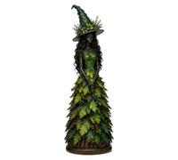 Halloween Witch Statue Autumn Tiered Tray Figurine Tabletop Home Decor