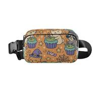 Halloween Witch Sweet Shop Critters elegante borsa a tracolla marsupio per donne uomini adolescenti mini