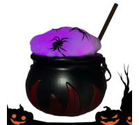 Halloween Witches Cauldron | Pot di Bolle a Trasparente | Cauldone delle Streghe Fai -da -Te con luci | Decorazione per Secchio di Caramelle con luci a LED Colorate per Portico, Festa Esterna, p