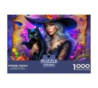 Halloween Witches Flying Under Full Moon Carta Di Alta Qualità Gioco Indoor Ideale, Bel Regalo Per Famiglia, Amici E Colleghi 38x26cm/1000pcs