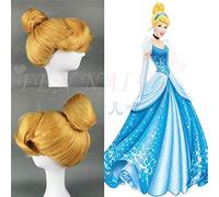 Halloween Women Cenerentola Principessa Parrucca Cosplay Parrucca Bionda Gioco Di Ruolo Classico Cenerentola Updo Gioco Di Ruolo Giochi Di Ruolo Costumi Per Capelli