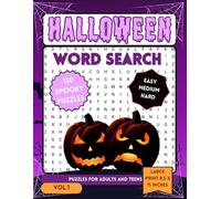 Halloween Word Search: 120 Spooky Puzzles with Solutions | Large Print 8.5 x 11 inches | Fun Activity Book for Adults and Teens