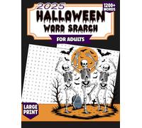 Halloween Word Search For Adults: Spooky Halloween Themed Word Find Puzzles Book | Large Print Fall Activity Book with Solutions | Perfect Halloween Gifs