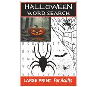 HALLOWEEN WORD SEARCH: his book contain 55 challenging Halloween Themed Puzzles | the Large Print makes it easy-on-the-eyes | It's a wonderful spooky brain teasing activity | Solutions are included