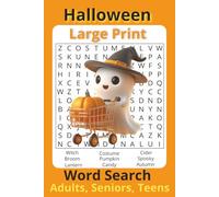 Halloween Word Search Puzzle Book - Large Print 6x9: A Spook-Free Halloween Activity Book with Simple Seasonal Words, Perfect for All Ages - Brain Games for Autumn Lovers