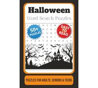 Halloween Word Search Puzzle Book: Word Searches with Easy to Read Print about Halloween, Spooky, Haunted, and More | 6x9 inches, 110 pages | 50+ puzzles … Gift for Vacations, Holidays and Free Times