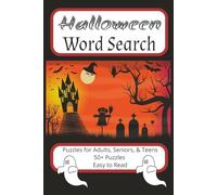 Halloween word search: Word search Puzzle with Easy-to-Read Print about Halloween, Traditions, Monsters and more| 6.9 inches, 120 pages | 50+ Puzzles... Gift for Vacations, Holidays and Free Times.