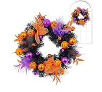 Halloween Wreath - 50cm Pumpkin Ghost Decor | Artificial Farmhouse Door Por