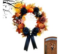Halloween Wreath - Skull Haunted House Door Hanging Decoration