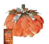 Halloween Wreaths, Autumn Pumpkin Wreath Decor, Rustic Fall Harvest Garland, Seasonal Hanging Decoration for Thanksgiving Halloween Party Home Fireplace Patio Porch Living Room Holiday