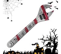 Halloween Wrench - Bloody Simulation Realistic Tool Prop With Splatter Design Lightweight Construction Ideal For Scary Makeup Setup | Horror Party Costume Accessory Bar Club Haunted House Ro