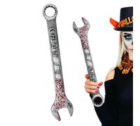 Halloween Wrench, Halloween Bloody Simulation Wrench, Realistic Horror Prop Tool, Scary Party Costume Accessory, Creepy Role-Playing Decor for Bars, Gatherings, Holiday Events, Activities
