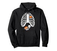 Halloween X-Ray Gravidanza Aspettando Baby Design Felpa con Cappuccio