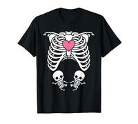 Halloween X-Ray Gravidanza Top Expecting Twins Babies Design Maglietta
