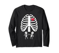 Halloween XRay Gravidanza Top Aspettando Gemelli Bambini Maglia a Manica