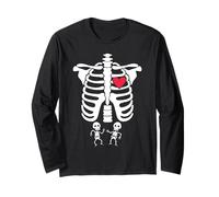 Halloween XRay Gravidanza Top Aspettando Gemelli Bambini Maglia a Manica