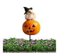 Halloween Yard Art - Decorazione per giardino di ferro, decorazione per prato all'aperto | ali di gallina Yard Stakes giardino Halloween giardino e giardino in metallo con motivo gatto nero