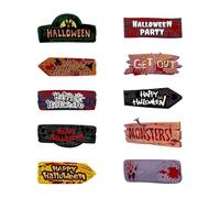 Halloween Yard Decor - Segno Horror Spettrale da 10 Pezzi | Halween Outdoor Yard Signs | Props Horror per La Pattura di Hassiglie per Carnivale Carnivale Giardino Poto Caso Courtyard Party Party