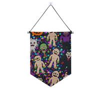 Halloween Yellow Pumpkin Zombie banner per appendere con asta telescopica cantiere banner decorazione esterna per Festival & giorno speciale