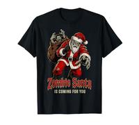 Halloween Zombie Babbo Natale Sta arrivando per Te Halloween Maglietta