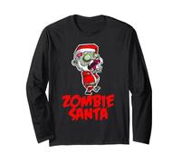 Halloween Zombie Babbo Natale Zombie Babbo Natale Maglia a Manica