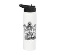 Halloween Zombie Scheletro Non morto Horror Tomba Goth Stainless Steel Insulated Water Bottle